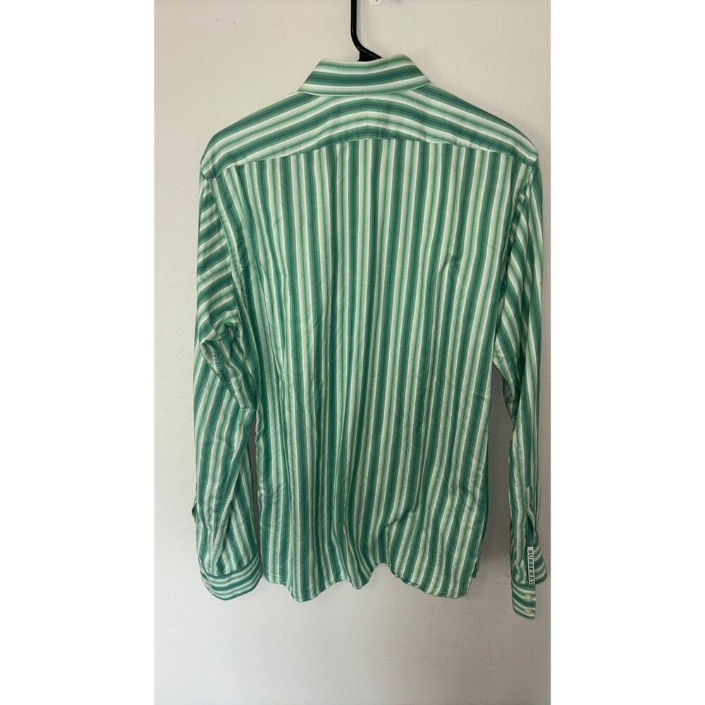 Burberry small green button down UK made - Picture 7 of 7
